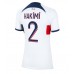 Günstige Paris Saint-Germain Achraf Hakimi #2 Auswärts Fussballtrikot Damen 2023-24 Kurzarm